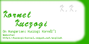 kornel kuczogi business card